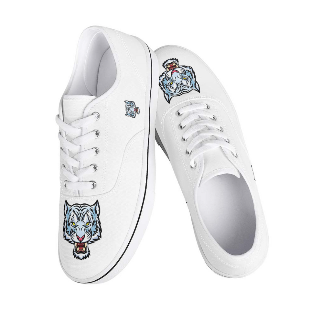 White Tiger Graphic Canvas Sneakers